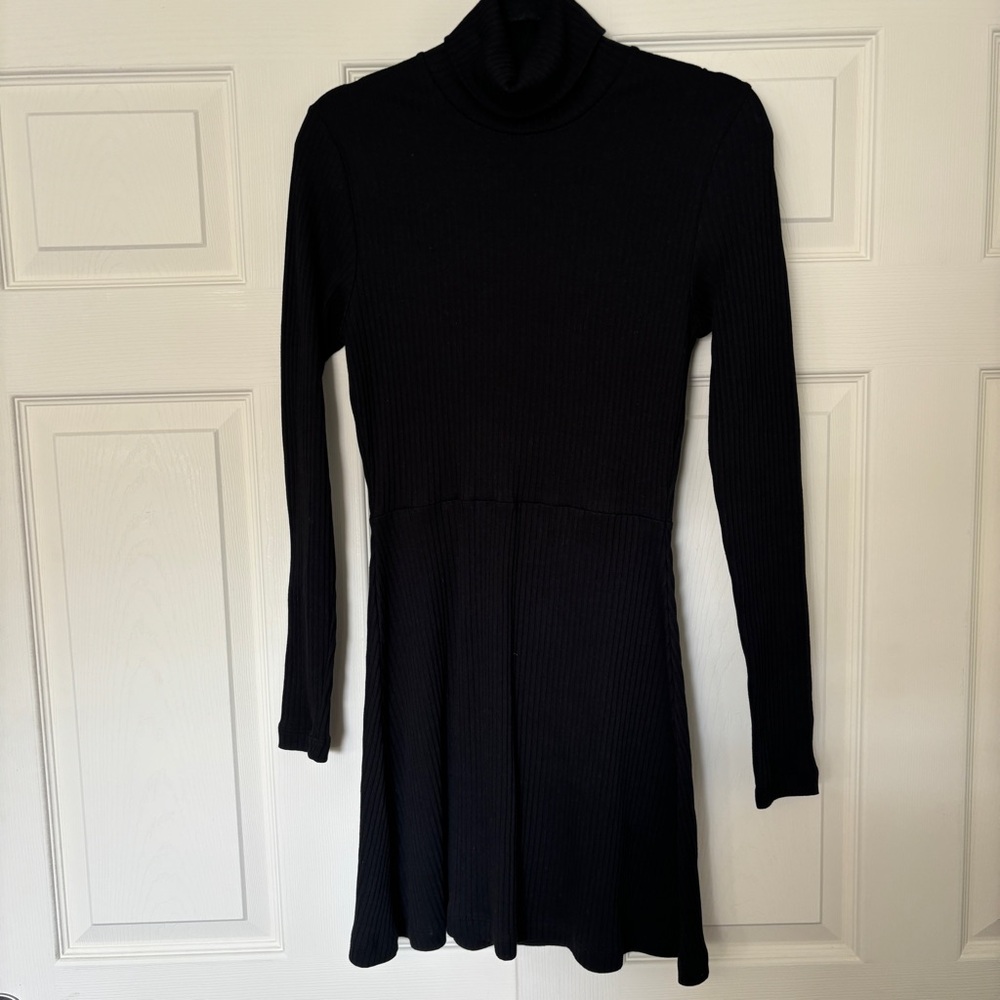 KOTN Turtleneck Mini Dress in Black